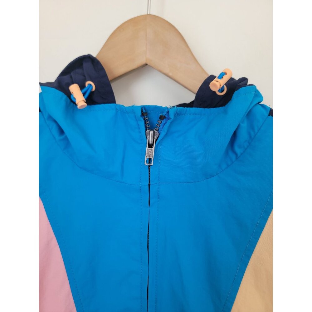 Vintage CLUB ROOM Colorblock Hooded Windbreaker Jacket Anorak Unisex Sz M - Picture 3 of 10